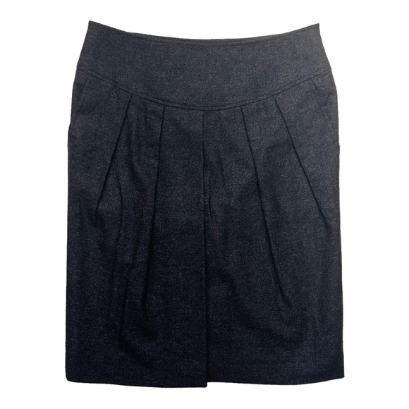 MaxMara Dresses & Skirts - MaxMara Wool / Angora / Cashgora Pleated Skirt w/ Pockets - Charcoal Grey